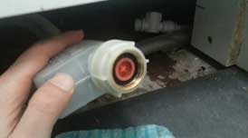 Check inlet filters and drain hoses
