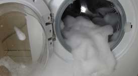 Poor wash or excess foam