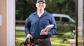 technician arrives at your doorstep